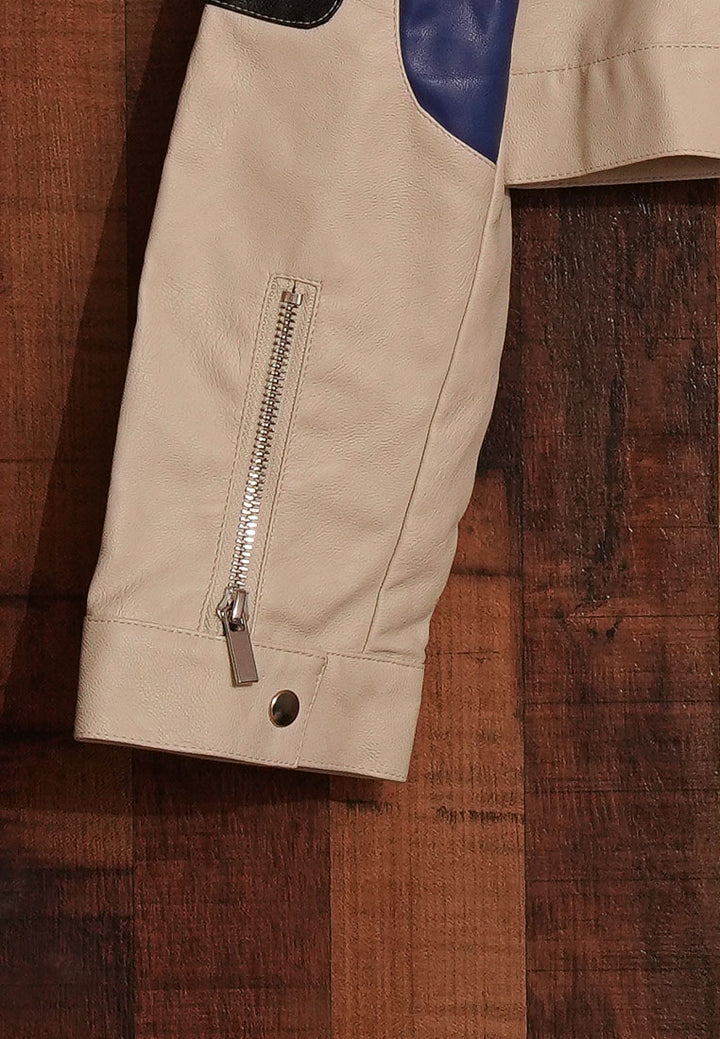 Women Cropped Paneling Detail Jacket