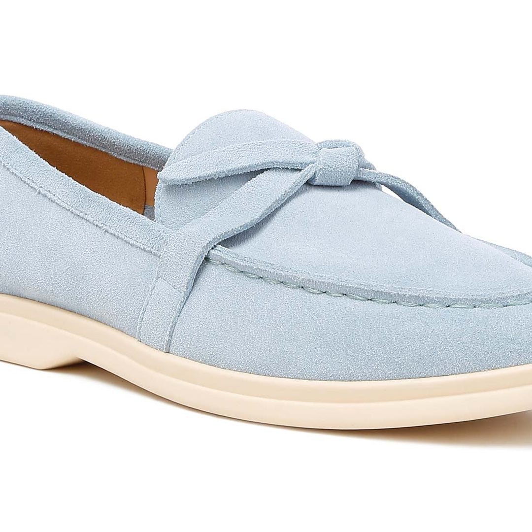 suede knot detailed loafers#color_baby-blue