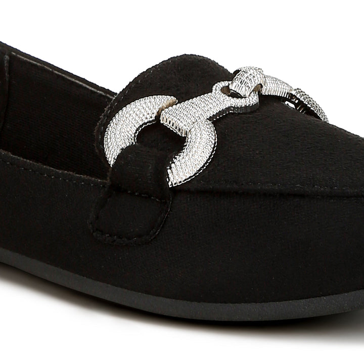 horsebit detail flexible loafers#color_black