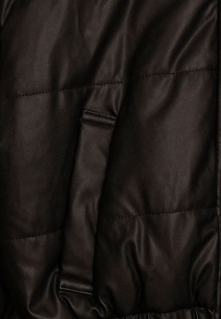 Women Puffy Biker Jacket