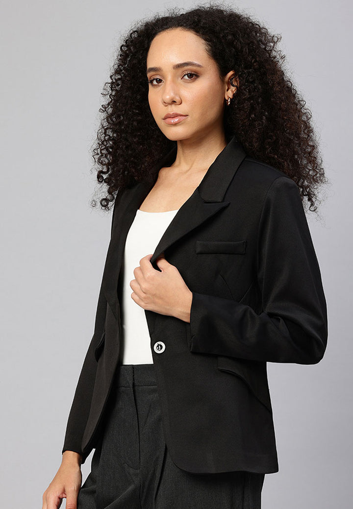 Women Sleek Lapel Blazer