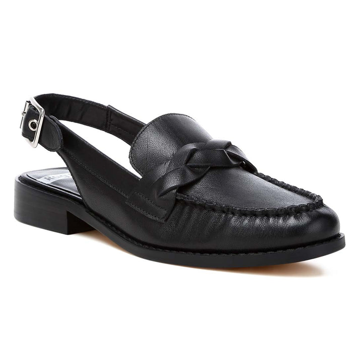 genuine leather loafer sandals
#color_black