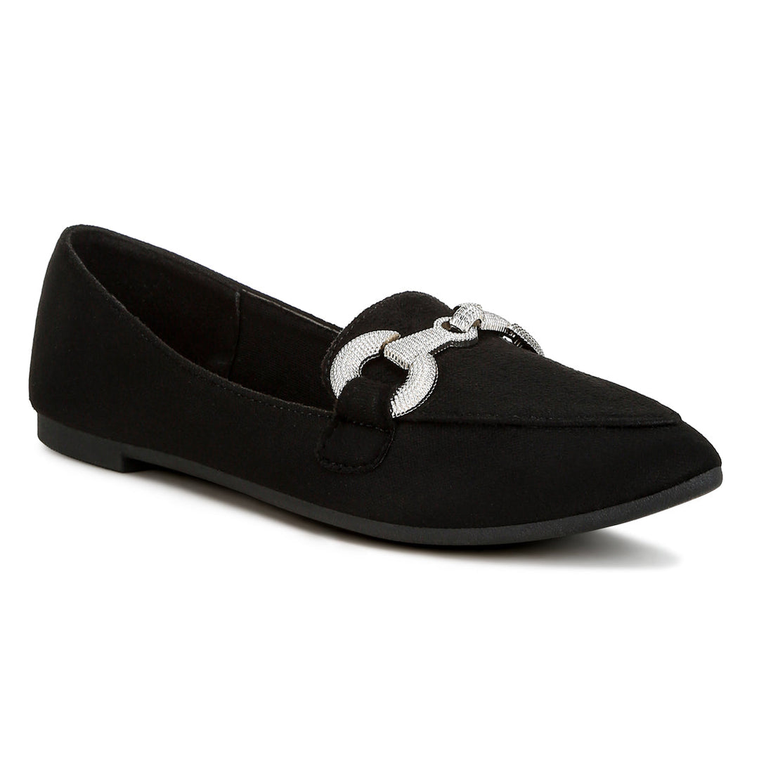 horsebit detail flexible loafers#color_black