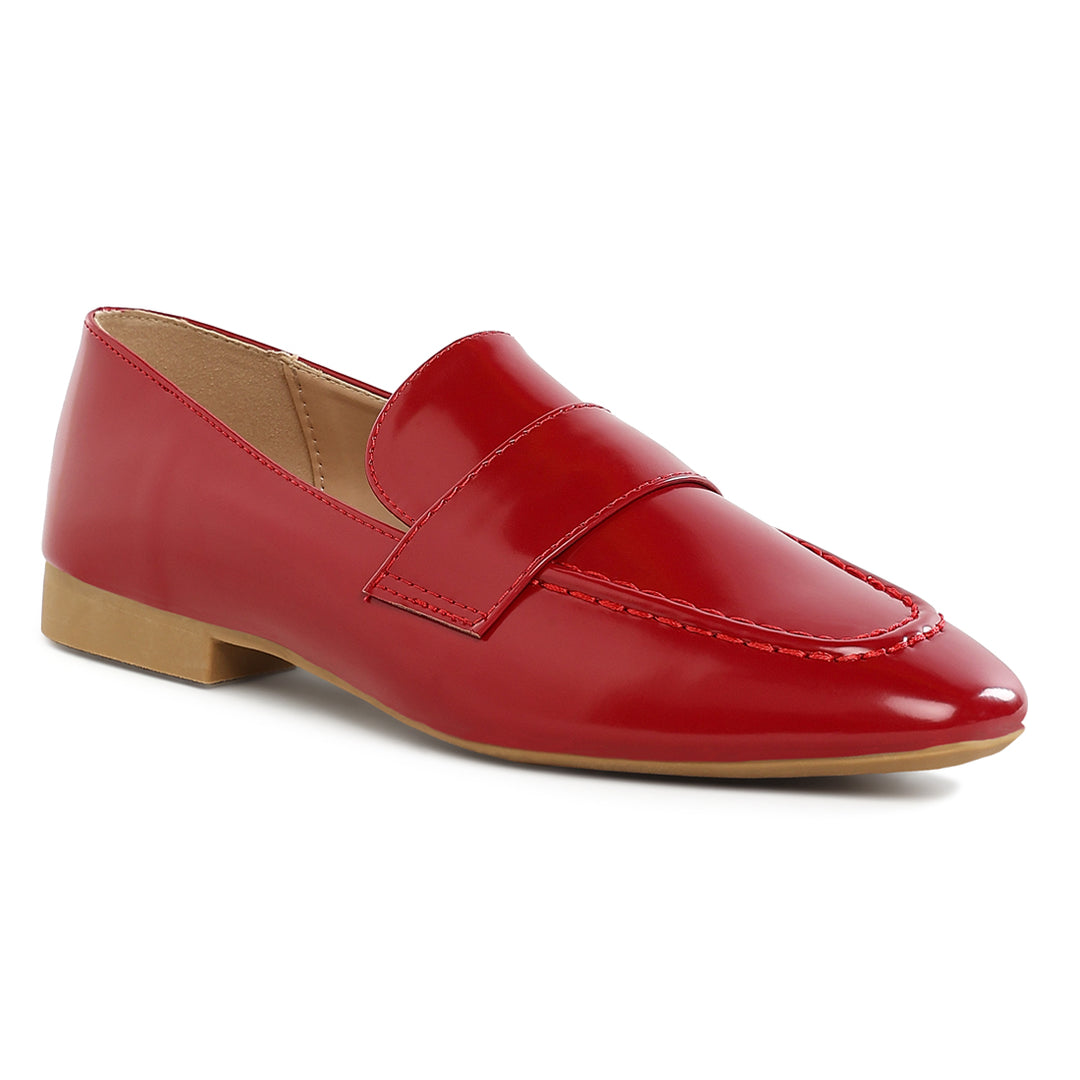 flat heel loafers#color_dark-red