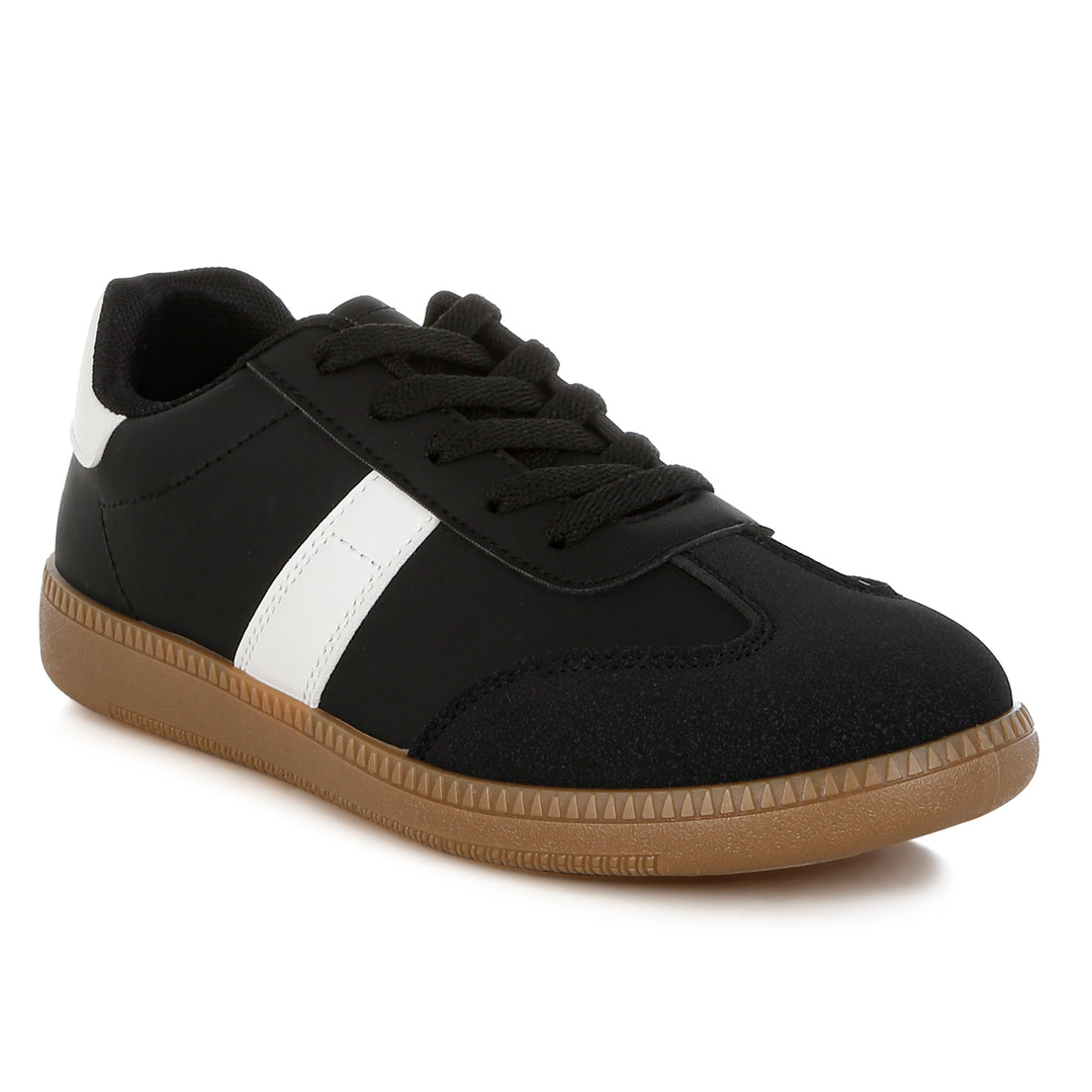 classic lace-up flatform sneaker#color_black