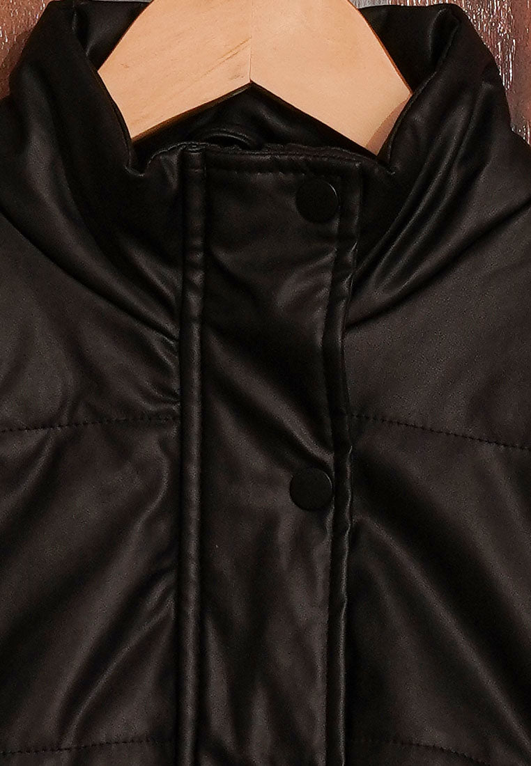 Women Puffy Biker Jacket