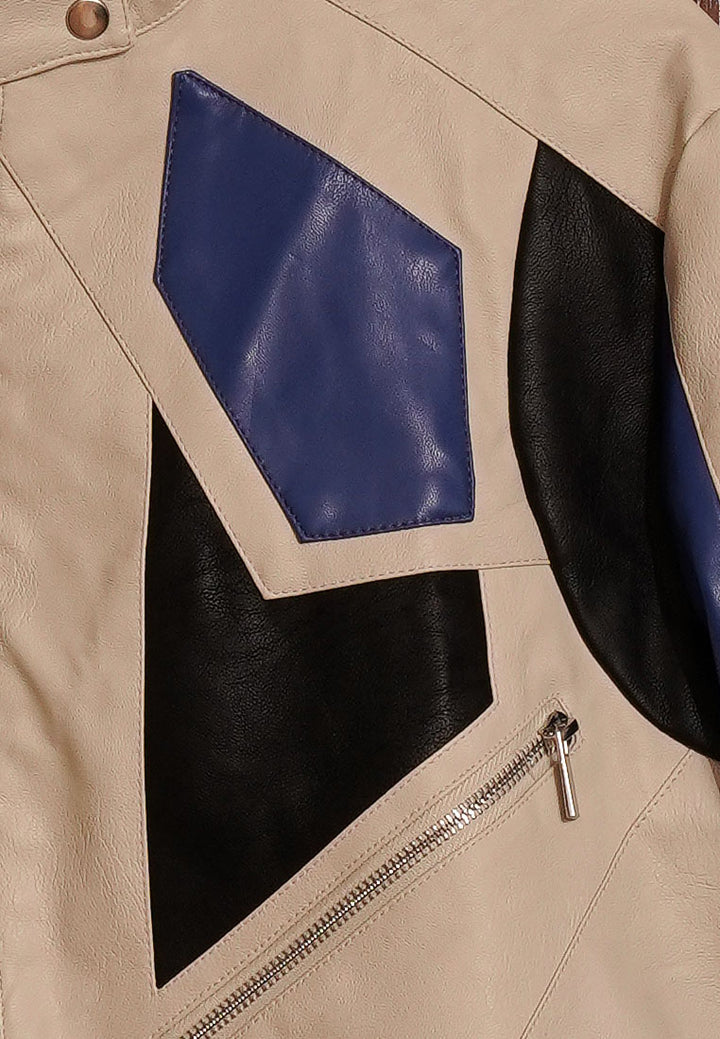 Women Cropped Paneling Detail Jacket
