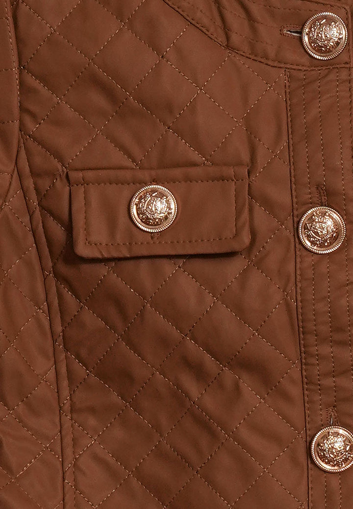 Women Quilted Cropped Jacket