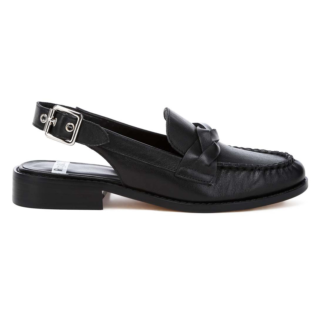 genuine leather loafer sandals
#color_black