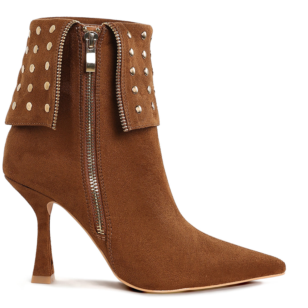 stud embellished foldover boots#color_tan