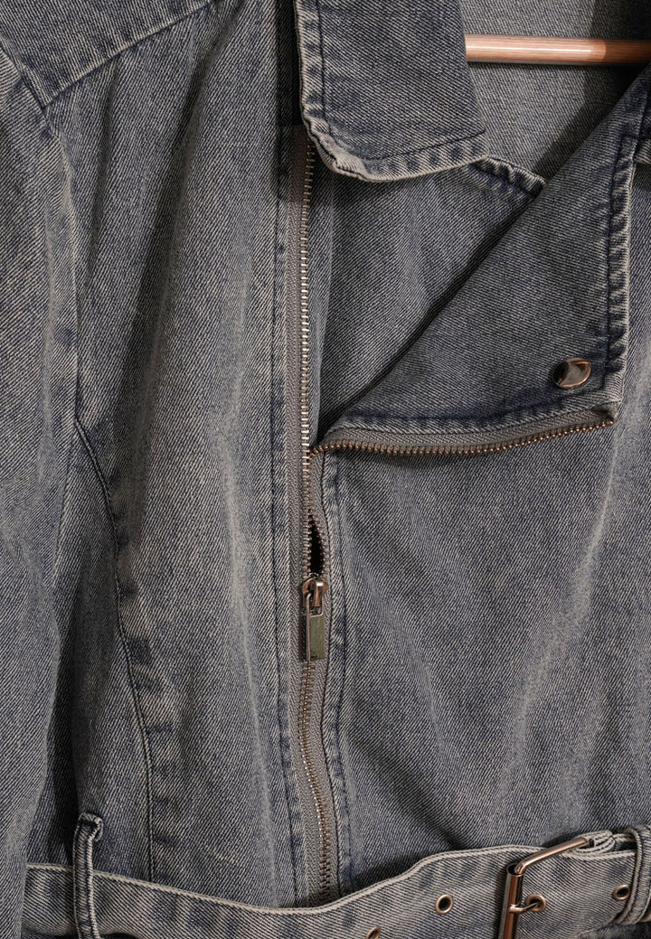 cropped front zip denim jacket#color_grey