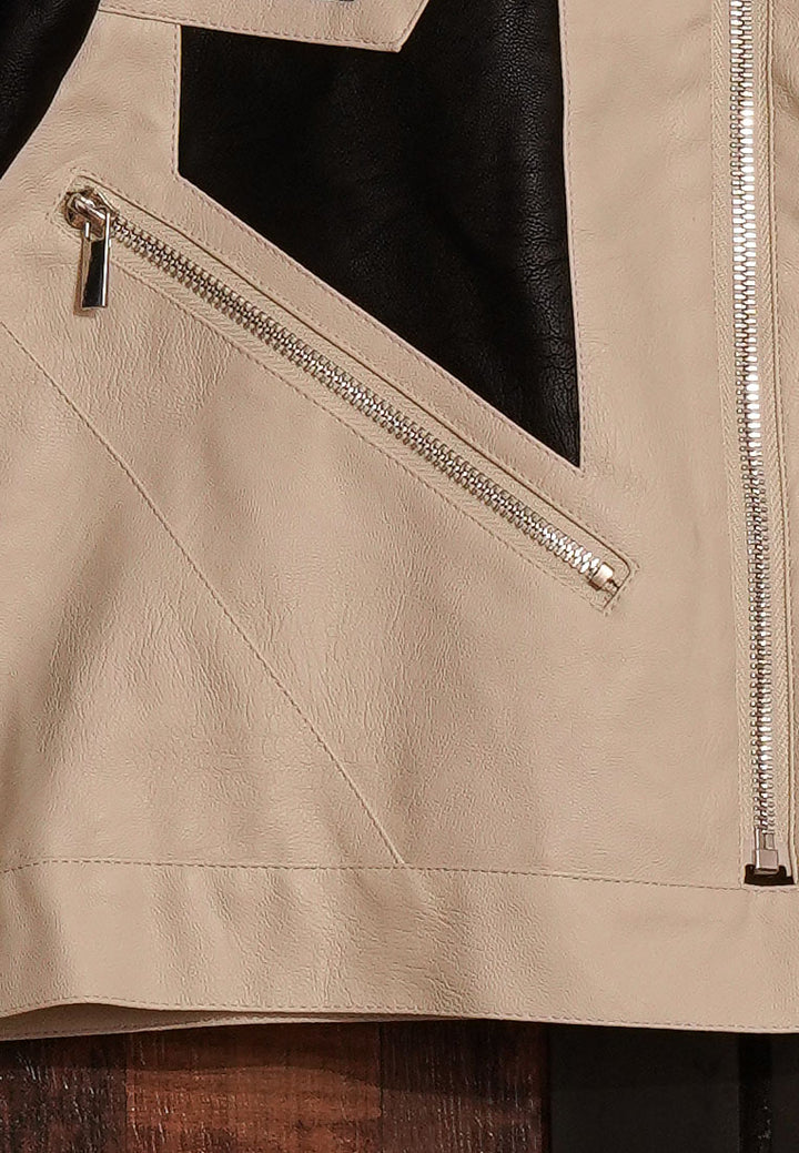 Women Cropped Paneling Detail Jacket