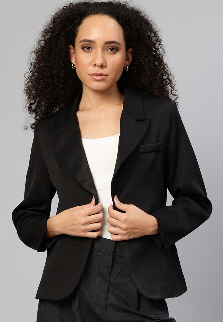 Women Sleek Lapel Blazer
