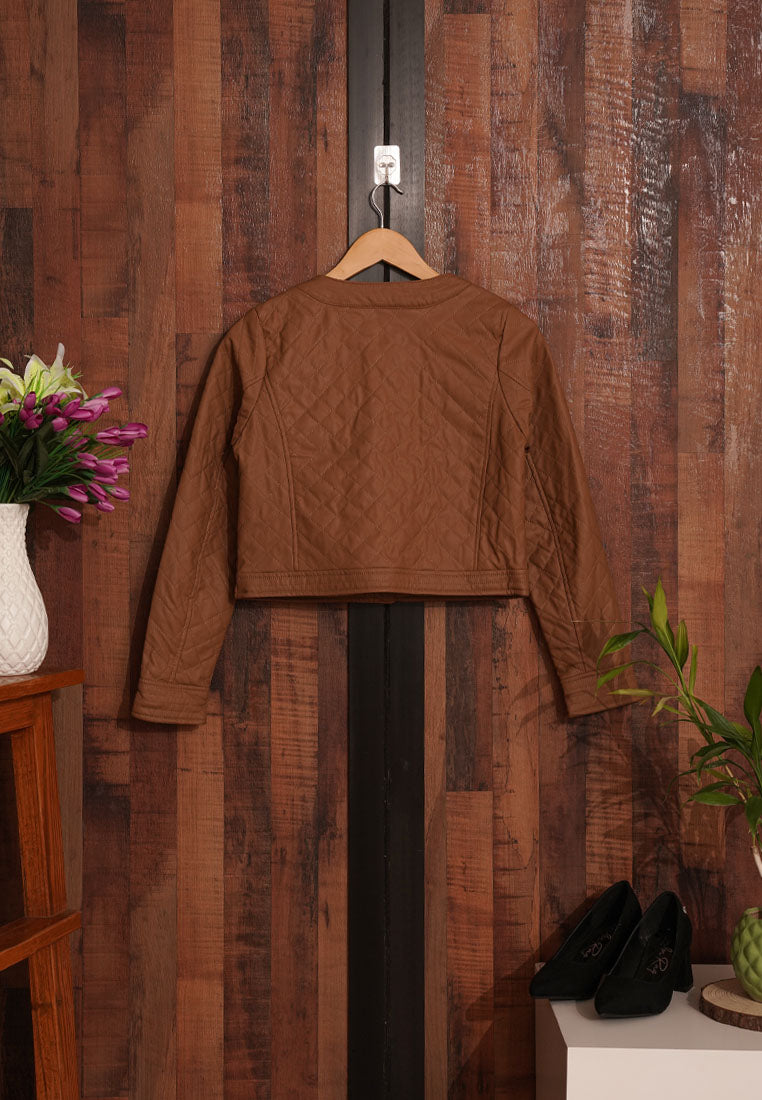 Women Quilted Cropped Jacket