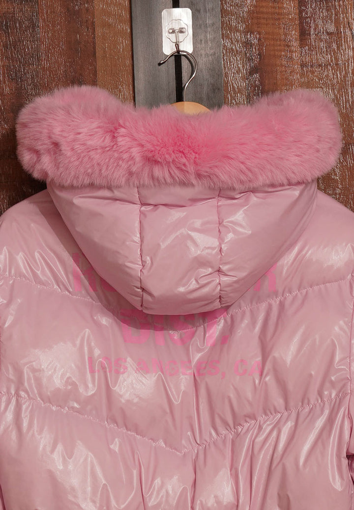 women light pink puffer jacket#color_pink