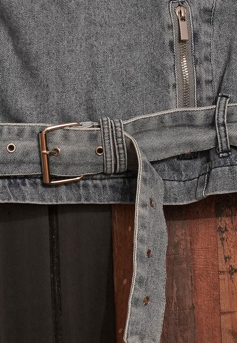 cropped front zip denim jacket#color_grey