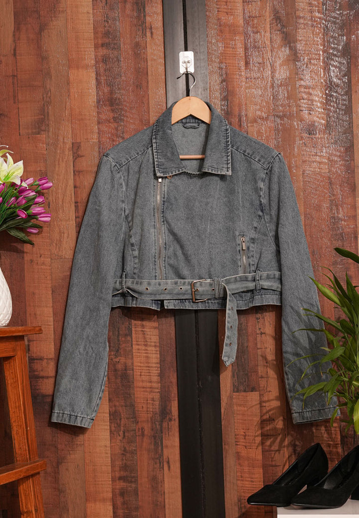 cropped front zip denim jacket#color_grey