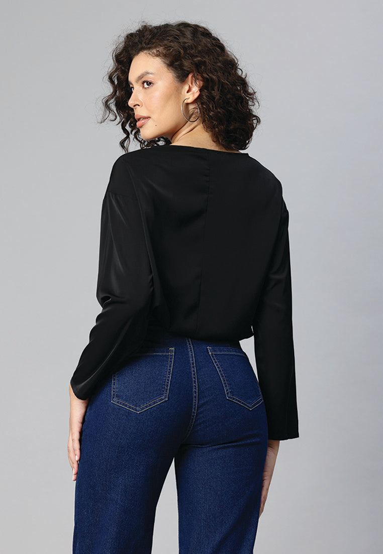 drawstring relaxed top by ruw#color_black