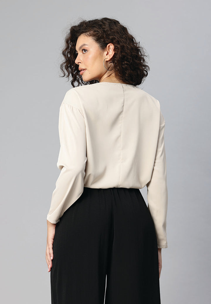 drawstring relaxed top by ruw#color_beige