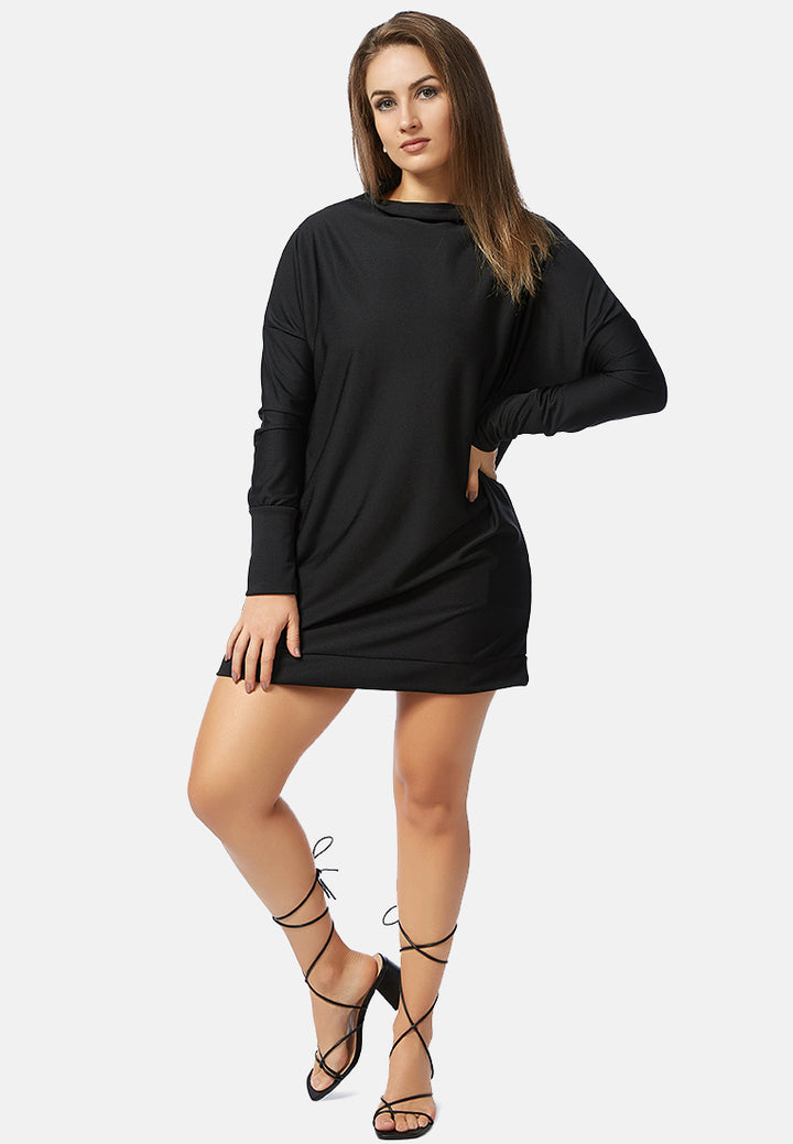 Black Drop Shoulder Dress