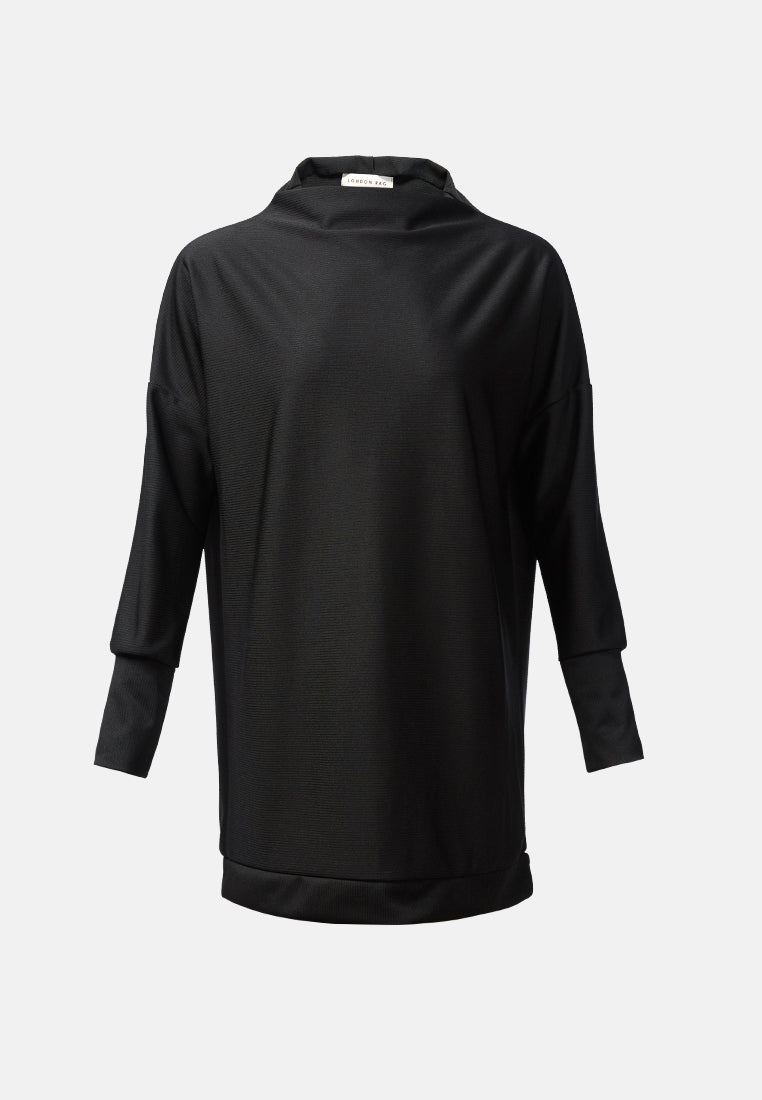 women drop shoulder dress#color_black