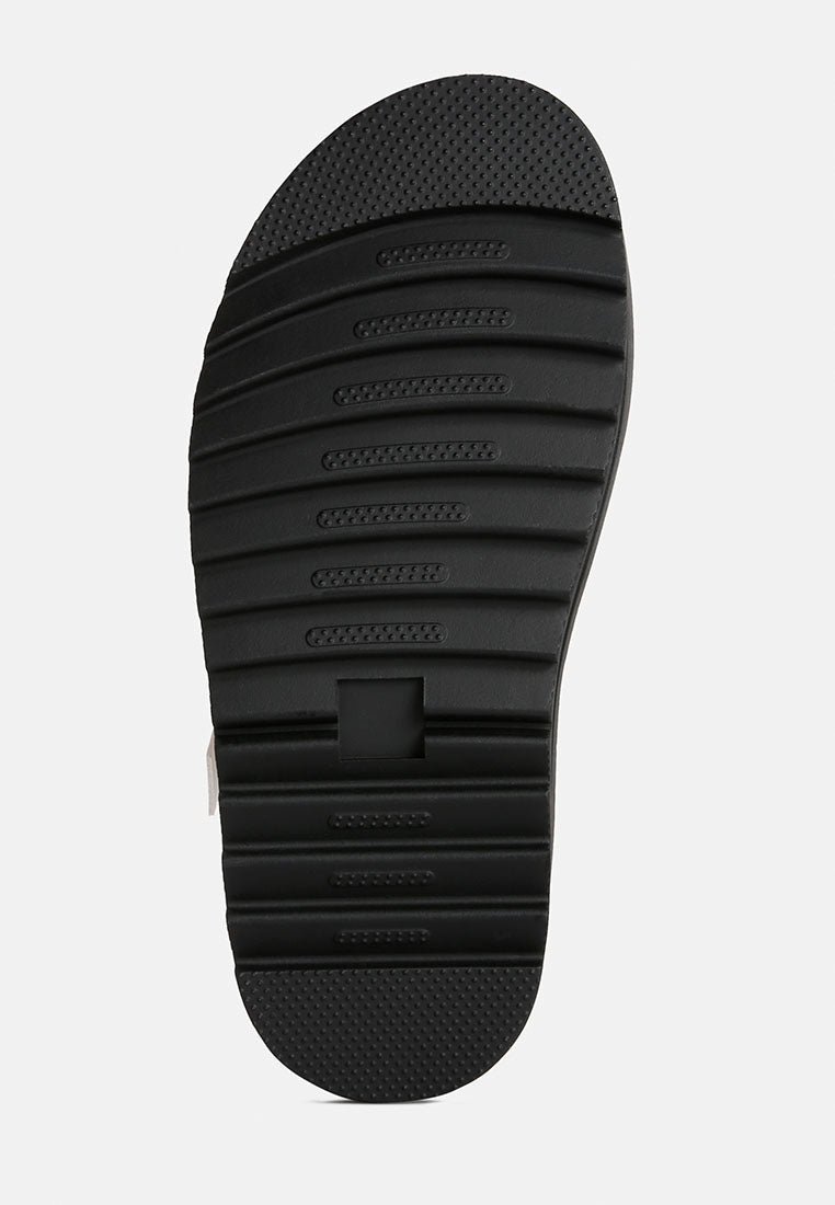 black jim dual strap platforms with buckle Closure#color_white