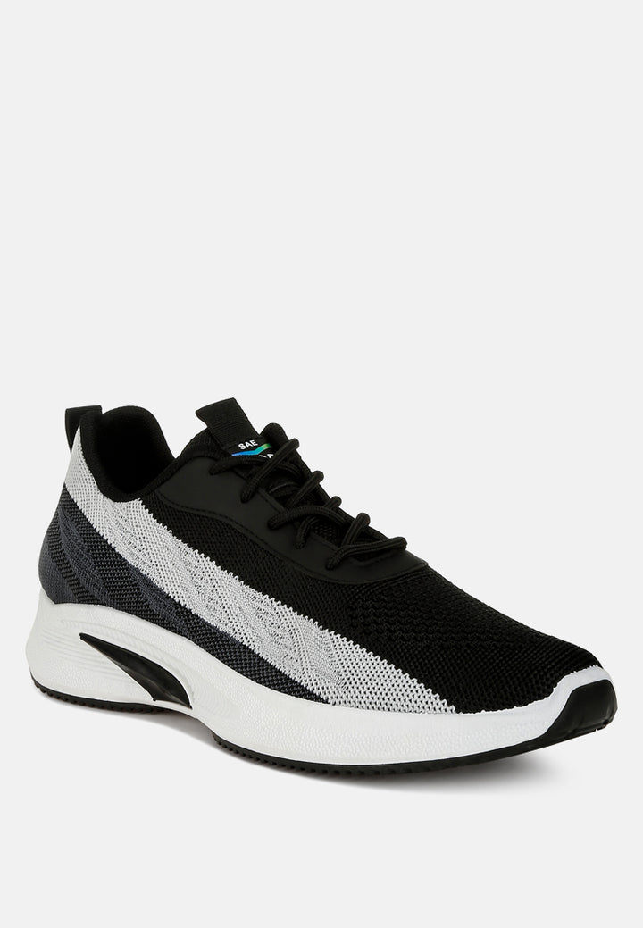 men dual tone chunky sneakers#color_black