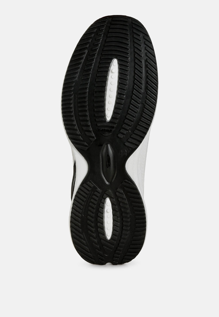 men dual tone chunky sneakers#color_black