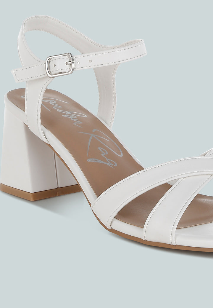 women square toe block heel sandals#color_white