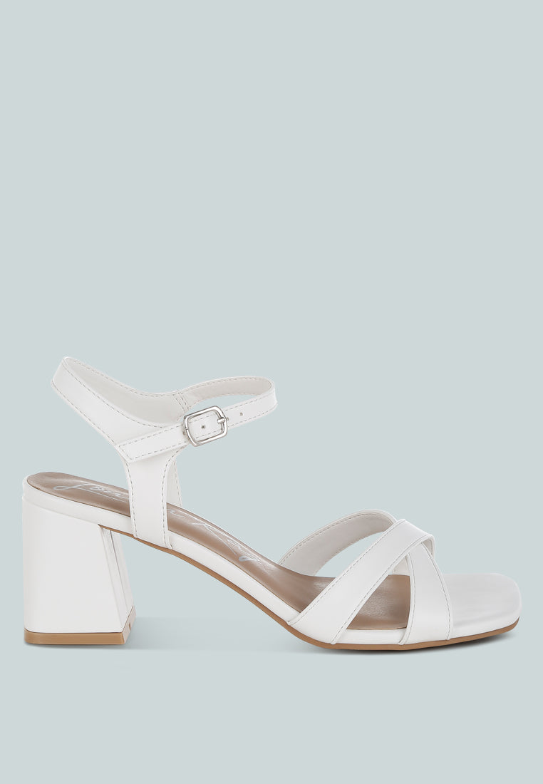 women square toe block heel sandals#color_white