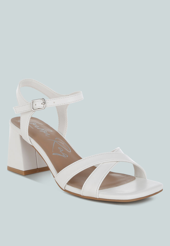 women square toe block heel sandals#color_white