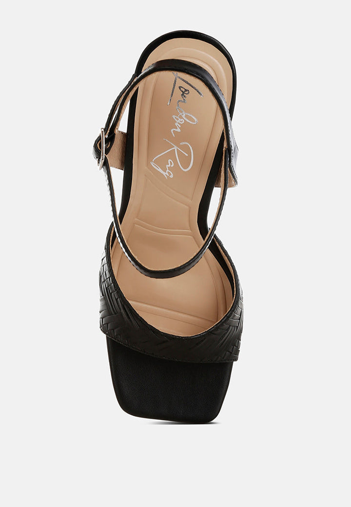 textured faux leather heels by ruw#color_black