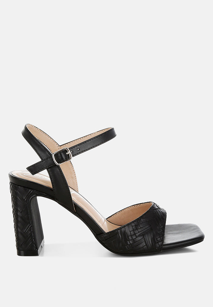 textured faux leather heels by ruw#color_black
