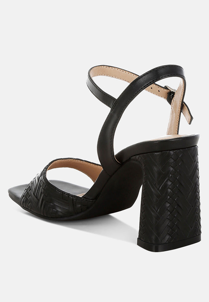 textured faux leather heels by ruw#color_black
