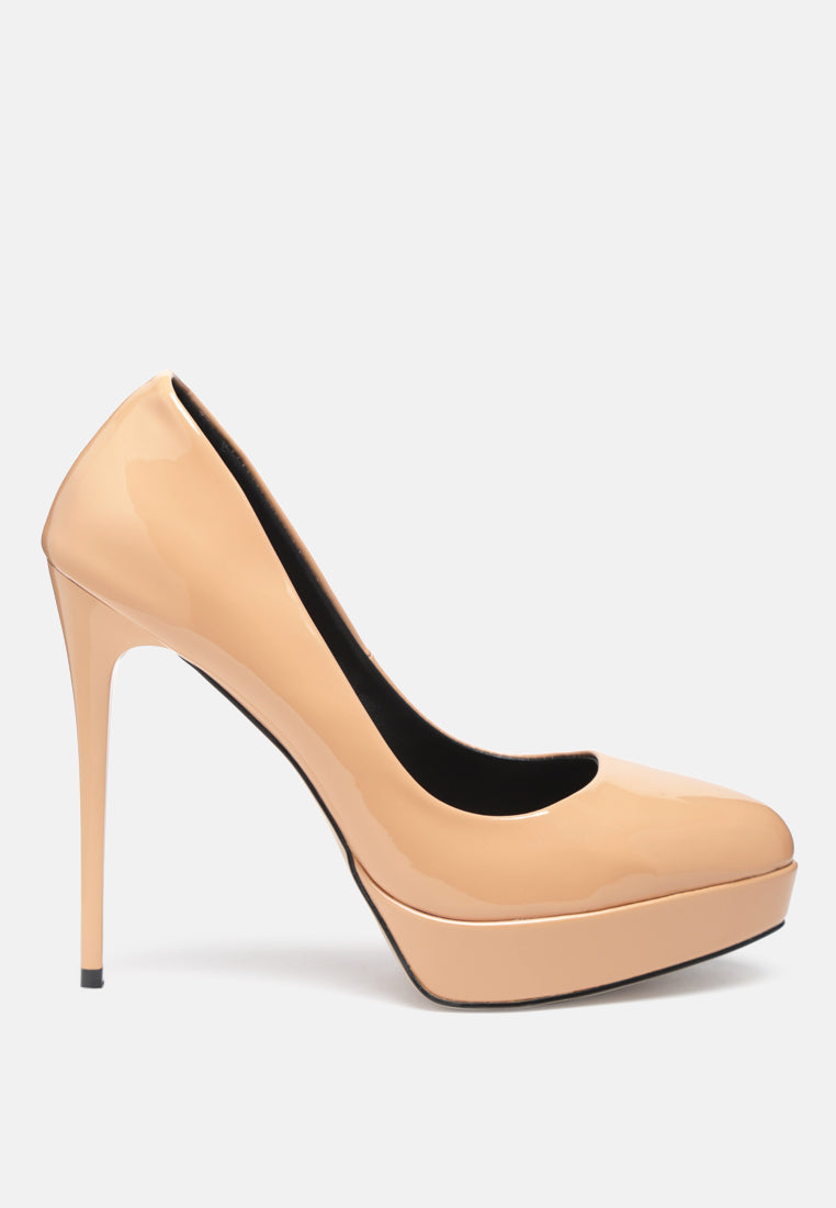 Women High Heel Dress Shoe In Beige
