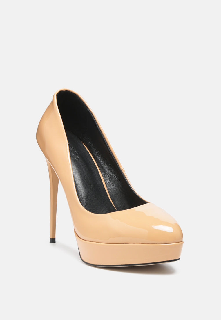Women High Heel Dress Shoe In Beige