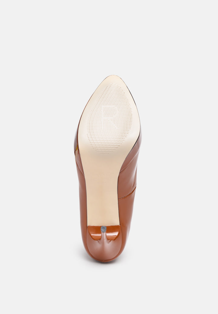 Women High Heel Dress Shoe In Tan