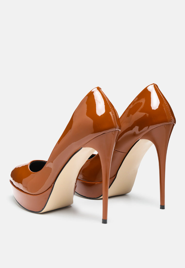 Women High Heel Dress Shoe In Tan