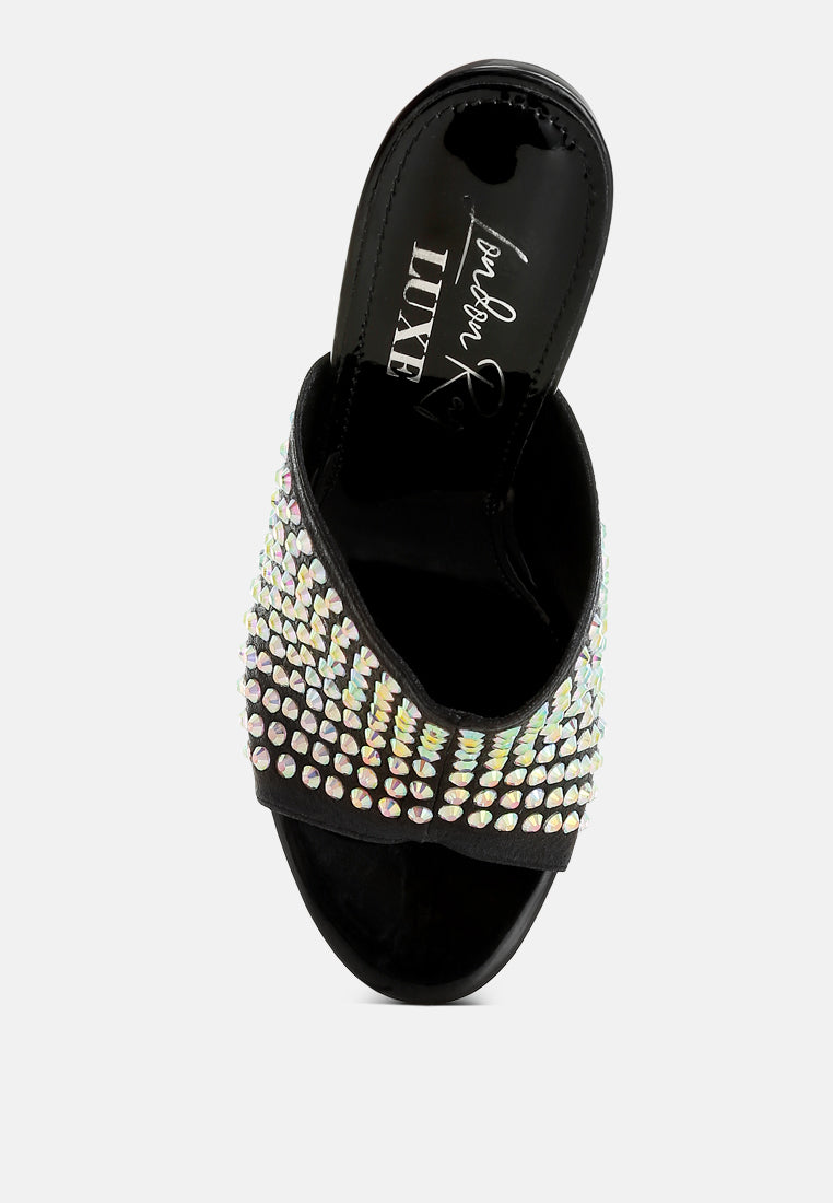 women ab rhinestone slip-on stiletto heels#color_black