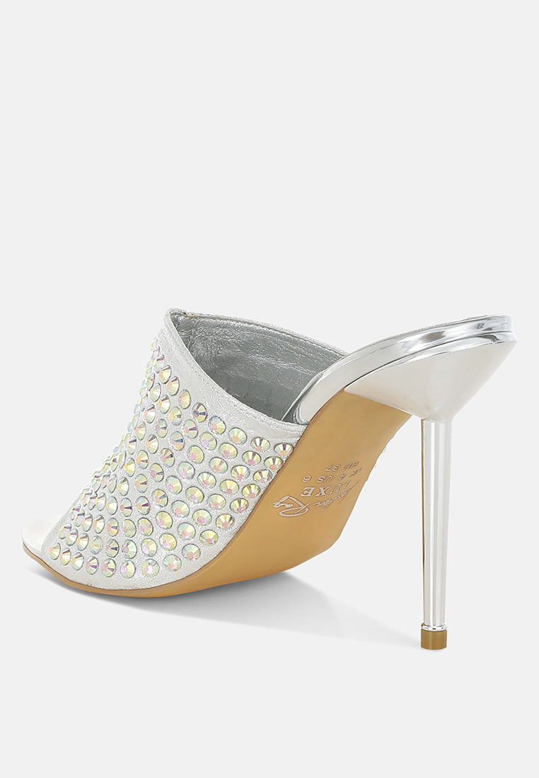 women ab rhinestone slip-on stiletto heels#color_silver