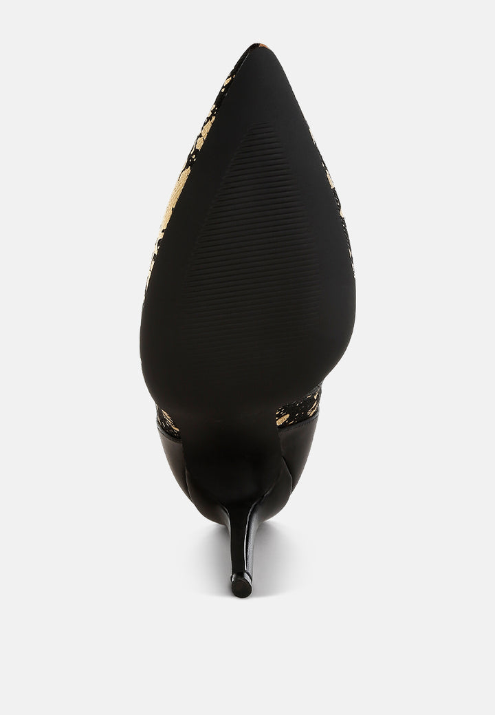 abstract pattern lace-up ankle boots#colour_black