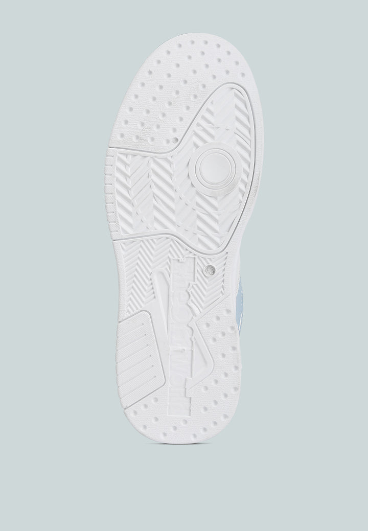 men's panelling detail ankle length sneakers#color_sky-blue