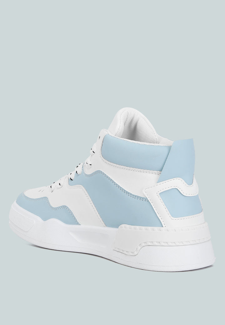 men's panelling detail ankle length sneakers#color_sky-blue