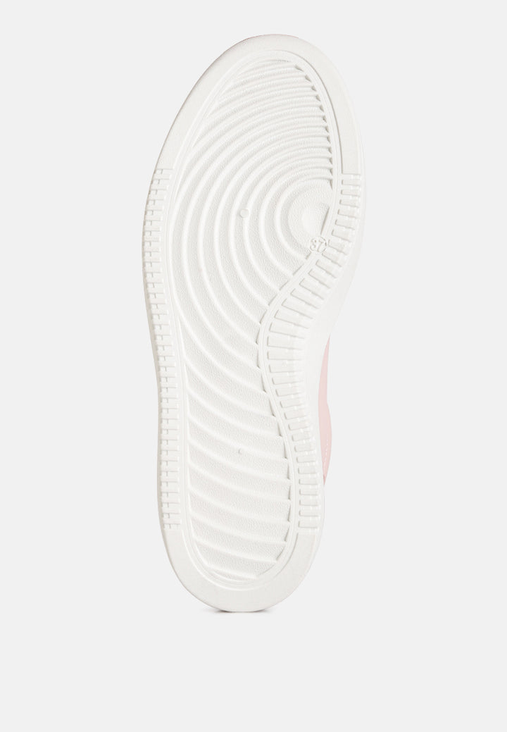 women cross stitch detail sneakers#color_blush