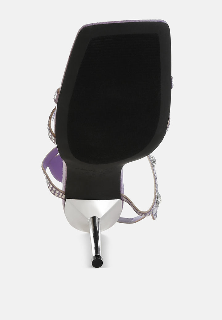 women diamante & rhinestones stiletto sandals#color_lilac