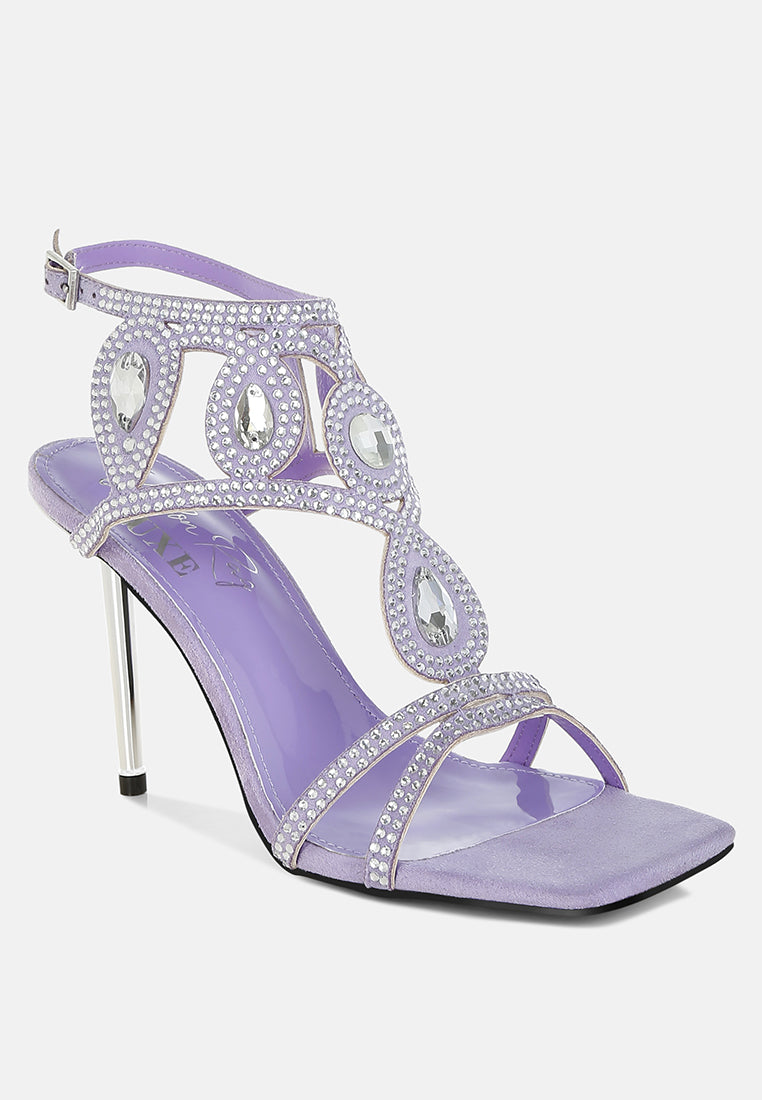 women diamante & rhinestones stiletto sandals#color_lilac