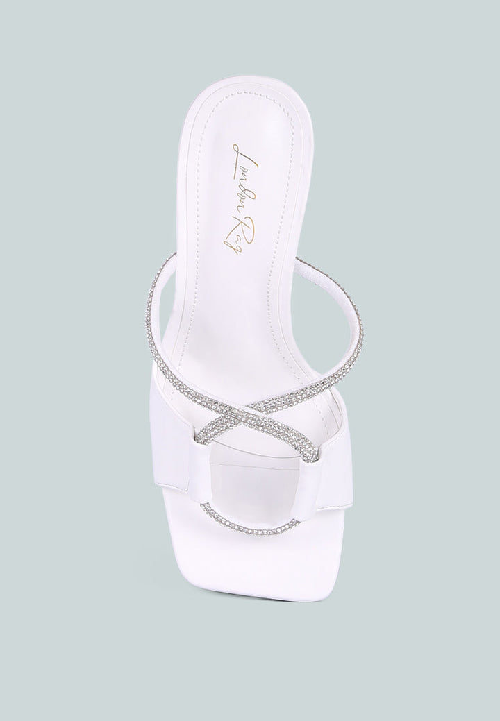 fineapple rhinestone embellished clear sandals by ruw#color_white