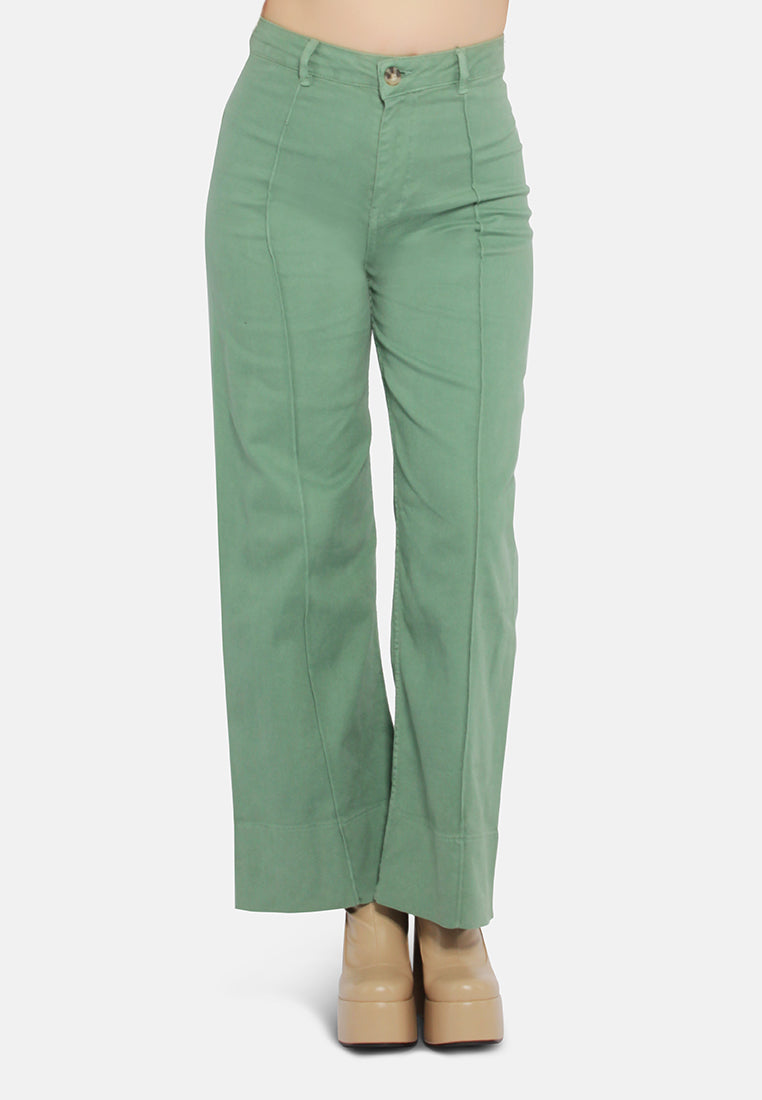 flared pants for women#color_green