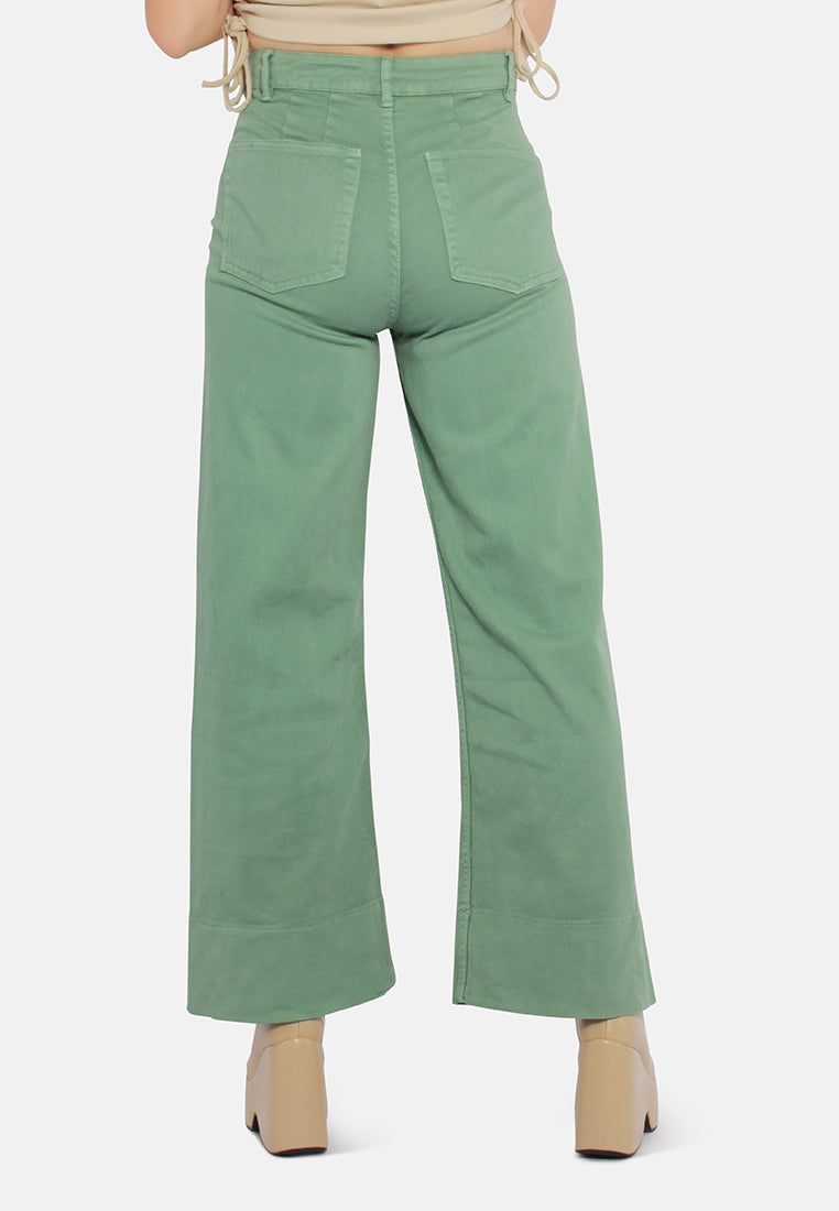 women flared pants for women#color_green