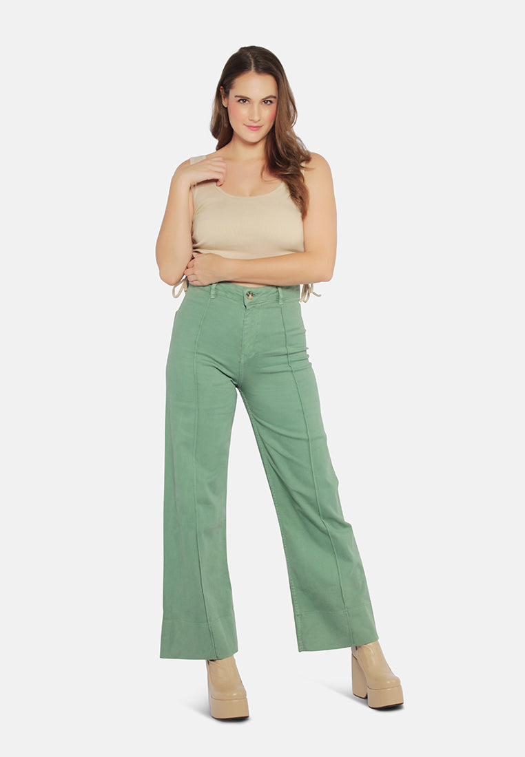 women flared pants for women#color_green